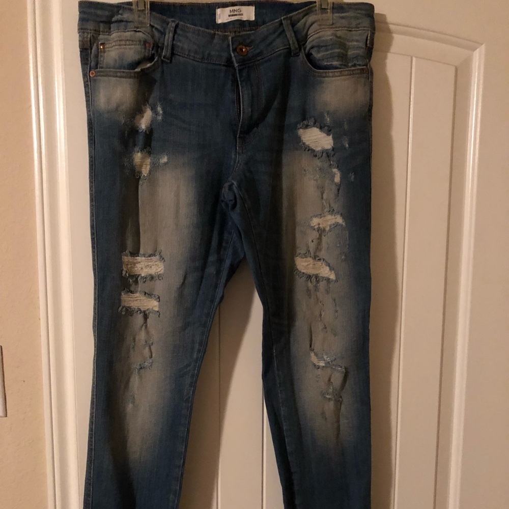 Distressed jeans